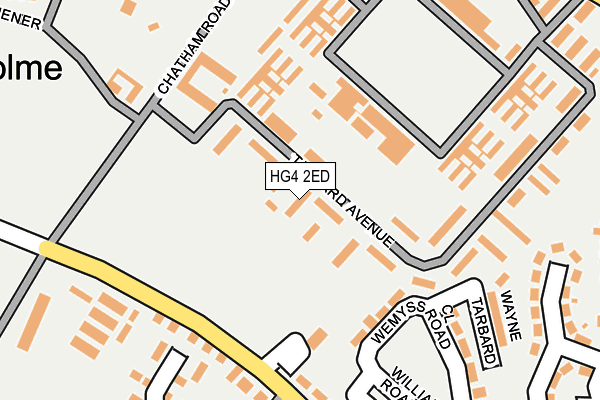 HG4 2ED map - OS OpenMap – Local (Ordnance Survey)