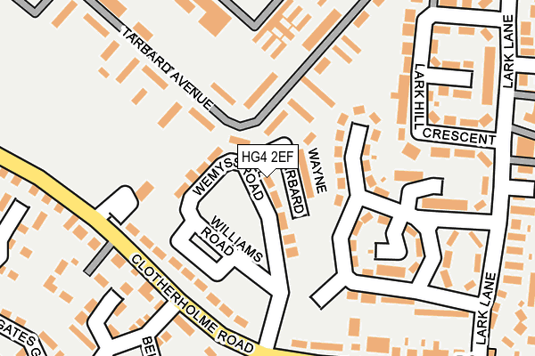 HG4 2EF map - OS OpenMap – Local (Ordnance Survey)
