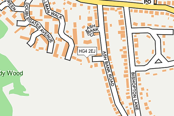 HG4 2EJ map - OS OpenMap – Local (Ordnance Survey)