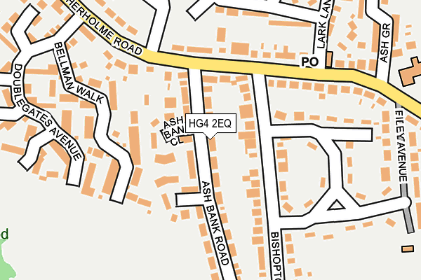 HG4 2EQ map - OS OpenMap – Local (Ordnance Survey)