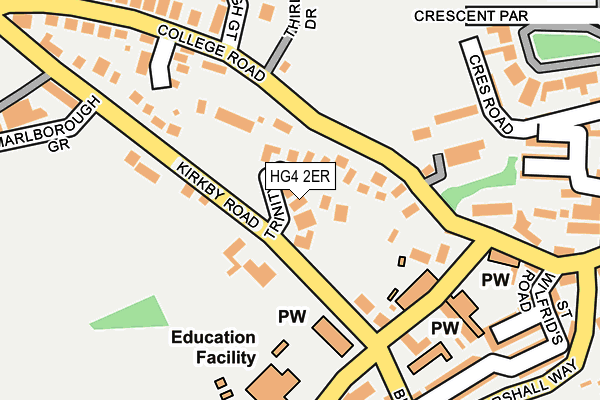 HG4 2ER map - OS OpenMap – Local (Ordnance Survey)
