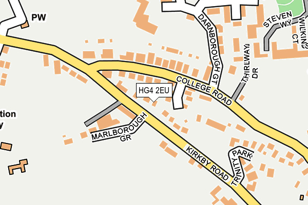 HG4 2EU map - OS OpenMap – Local (Ordnance Survey)