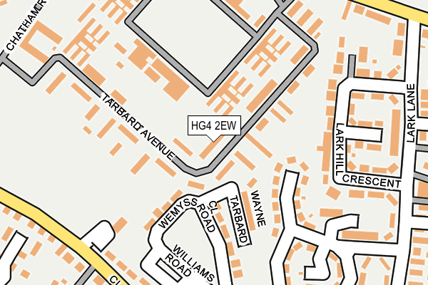 HG4 2EW map - OS OpenMap – Local (Ordnance Survey)