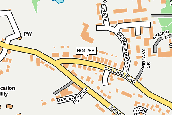HG4 2HA map - OS OpenMap – Local (Ordnance Survey)