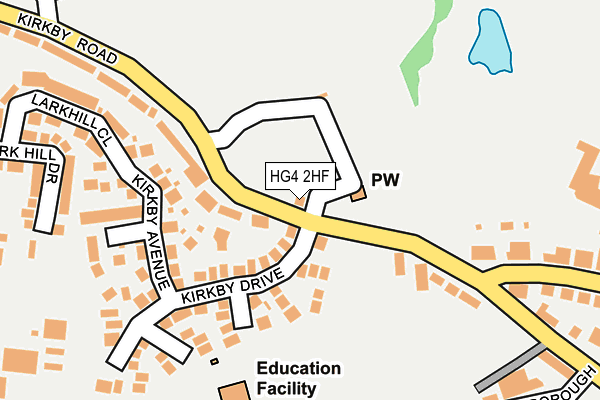 HG4 2HF map - OS OpenMap – Local (Ordnance Survey)