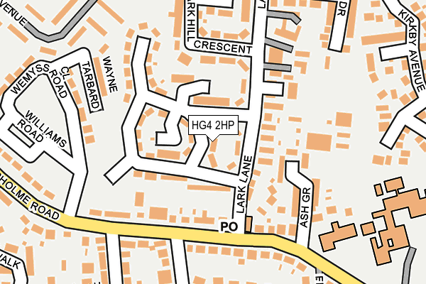 HG4 2HP map - OS OpenMap – Local (Ordnance Survey)