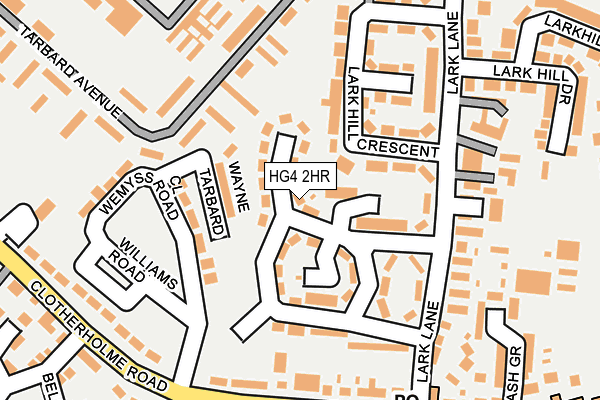 HG4 2HR map - OS OpenMap – Local (Ordnance Survey)