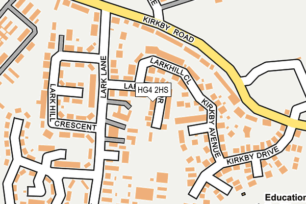 HG4 2HS map - OS OpenMap – Local (Ordnance Survey)