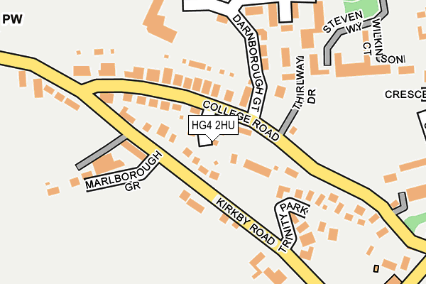 HG4 2HU map - OS OpenMap – Local (Ordnance Survey)