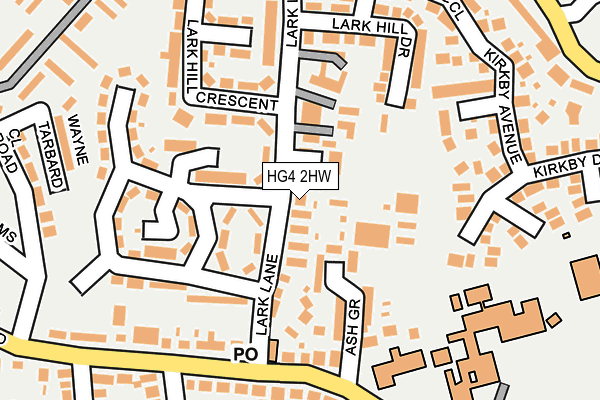 HG4 2HW map - OS OpenMap – Local (Ordnance Survey)