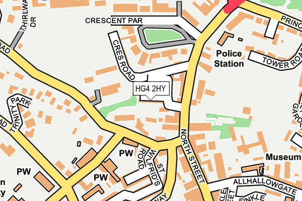 HG4 2HY map - OS OpenMap – Local (Ordnance Survey)