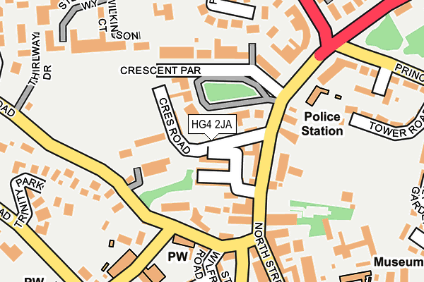 HG4 2JA map - OS OpenMap – Local (Ordnance Survey)