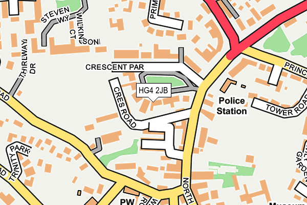 HG4 2JB map - OS OpenMap – Local (Ordnance Survey)
