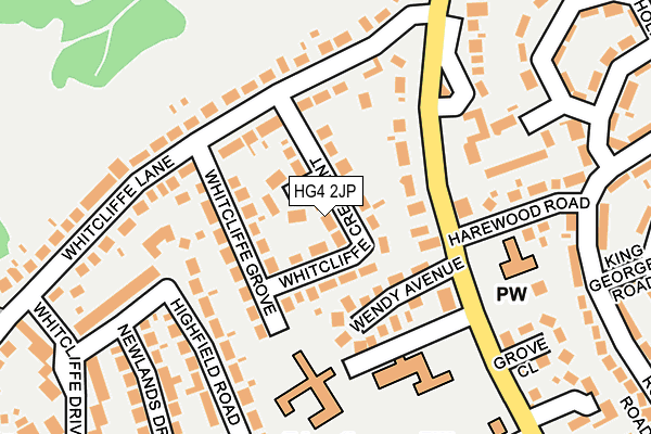 HG4 2JP map - OS OpenMap – Local (Ordnance Survey)