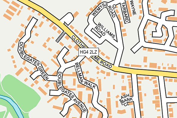HG4 2LZ map - OS OpenMap – Local (Ordnance Survey)