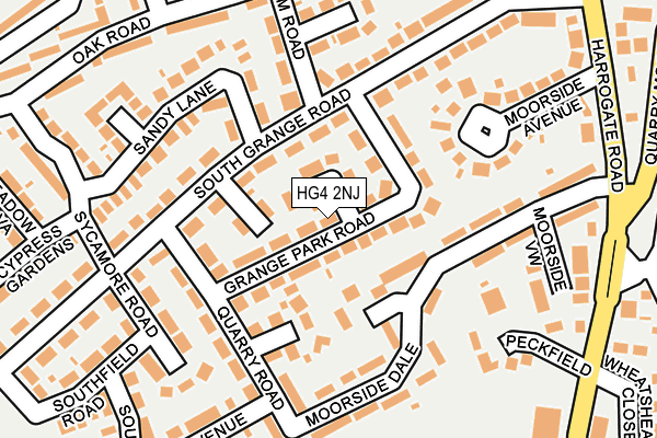 HG4 2NJ map - OS OpenMap – Local (Ordnance Survey)