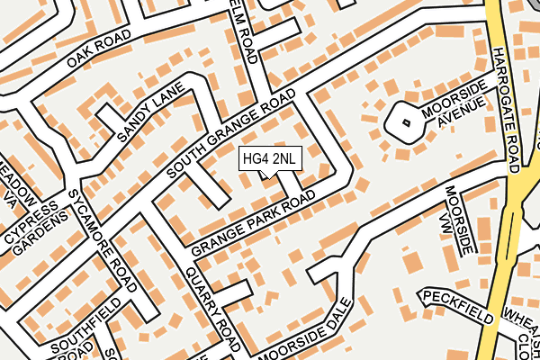 HG4 2NL map - OS OpenMap – Local (Ordnance Survey)