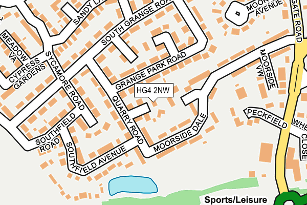 HG4 2NW map - OS OpenMap – Local (Ordnance Survey)