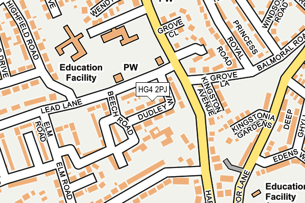 HG4 2PJ map - OS OpenMap – Local (Ordnance Survey)