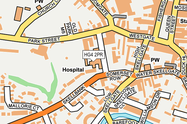 HG4 2PR map - OS OpenMap – Local (Ordnance Survey)