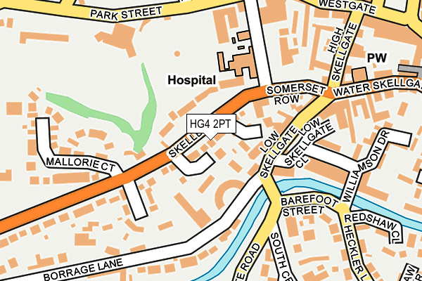 HG4 2PT map - OS OpenMap – Local (Ordnance Survey)