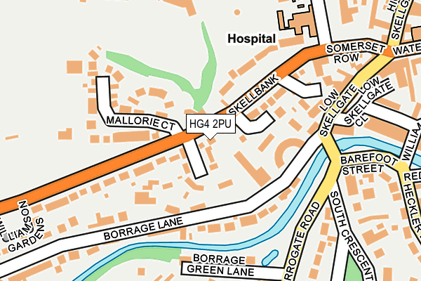 HG4 2PU map - OS OpenMap – Local (Ordnance Survey)
