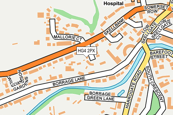 HG4 2PX map - OS OpenMap – Local (Ordnance Survey)