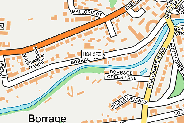 HG4 2PZ map - OS OpenMap – Local (Ordnance Survey)