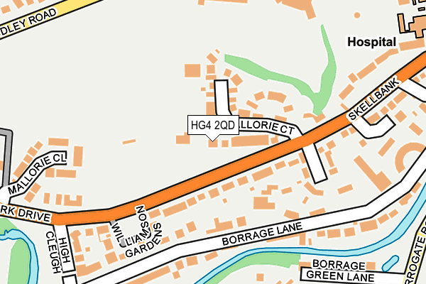 HG4 2QD map - OS OpenMap – Local (Ordnance Survey)