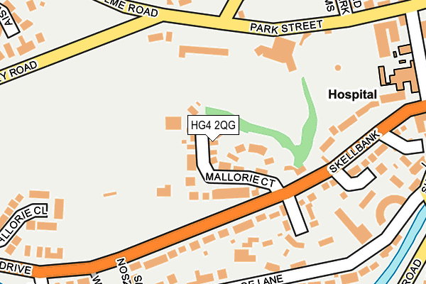 HG4 2QG map - OS OpenMap – Local (Ordnance Survey)