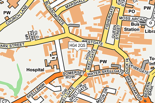 HG4 2QS map - OS OpenMap – Local (Ordnance Survey)