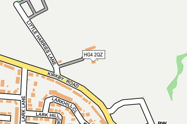 HG4 2QZ map - OS OpenMap – Local (Ordnance Survey)