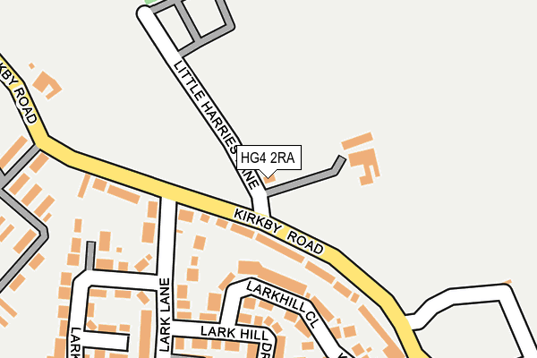 HG4 2RA map - OS OpenMap – Local (Ordnance Survey)