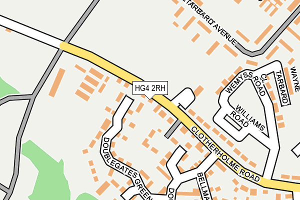 HG4 2RH map - OS OpenMap – Local (Ordnance Survey)