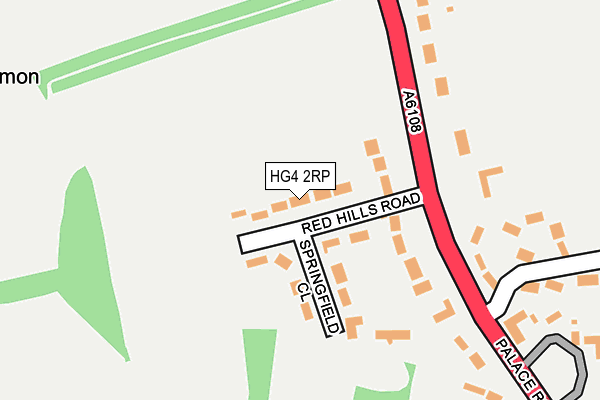 HG4 2RP map - OS OpenMap – Local (Ordnance Survey)