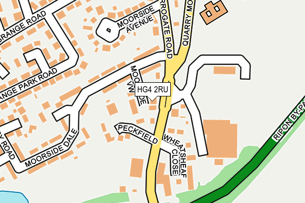 HG4 2RU map - OS OpenMap – Local (Ordnance Survey)