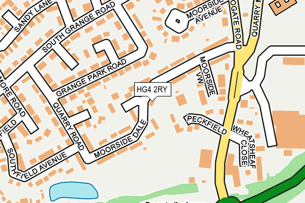 HG4 2RY map - OS OpenMap – Local (Ordnance Survey)