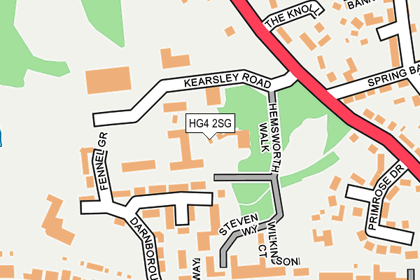 HG4 2SG map - OS OpenMap – Local (Ordnance Survey)
