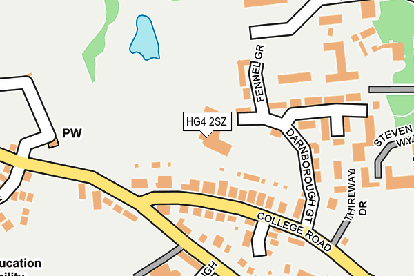 HG4 2SZ map - OS OpenMap – Local (Ordnance Survey)