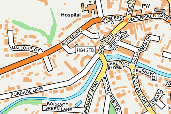 HG4 2TB map - OS OpenMap – Local (Ordnance Survey)