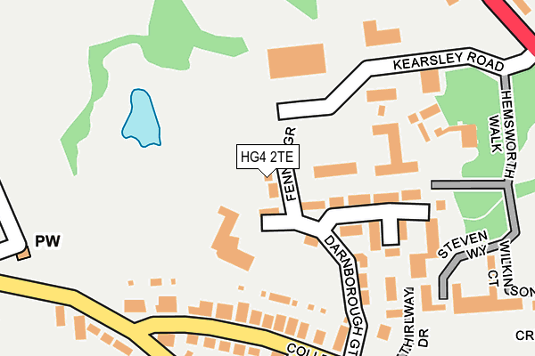 HG4 2TE map - OS OpenMap – Local (Ordnance Survey)