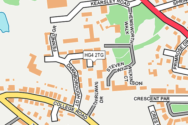 HG4 2TG map - OS OpenMap – Local (Ordnance Survey)