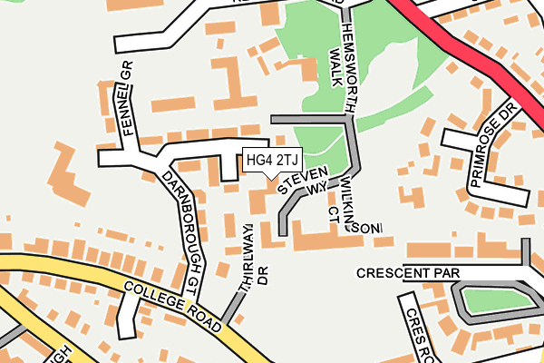 HG4 2TJ map - OS OpenMap – Local (Ordnance Survey)