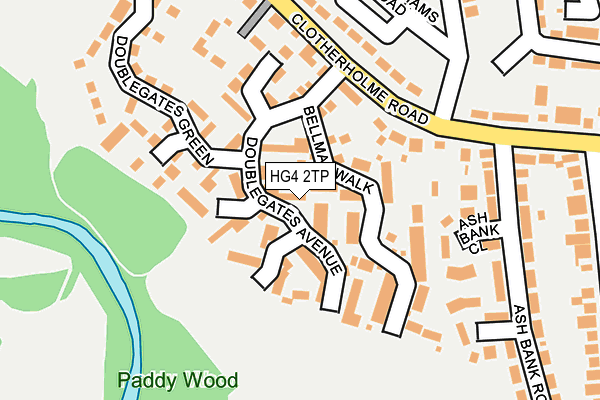 HG4 2TP map - OS OpenMap – Local (Ordnance Survey)