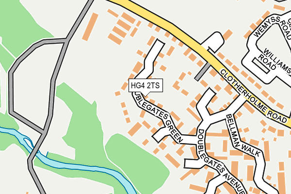 HG4 2TS map - OS OpenMap – Local (Ordnance Survey)