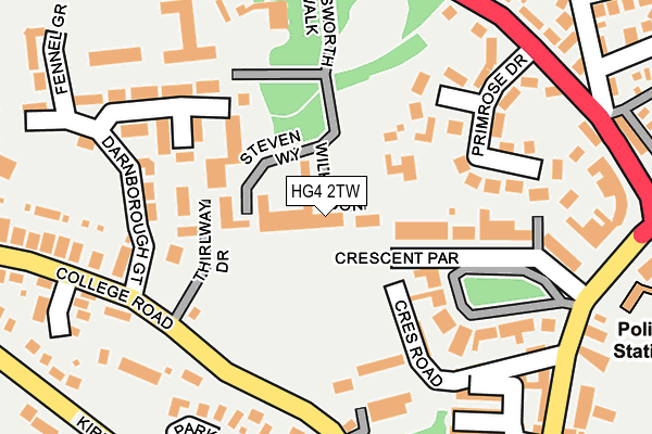 HG4 2TW map - OS OpenMap – Local (Ordnance Survey)