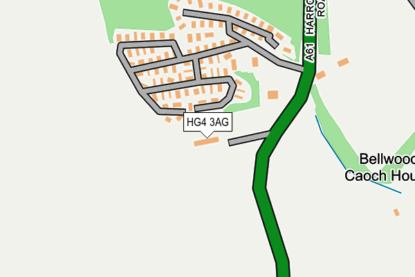 HG4 3AG map - OS OpenMap – Local (Ordnance Survey)