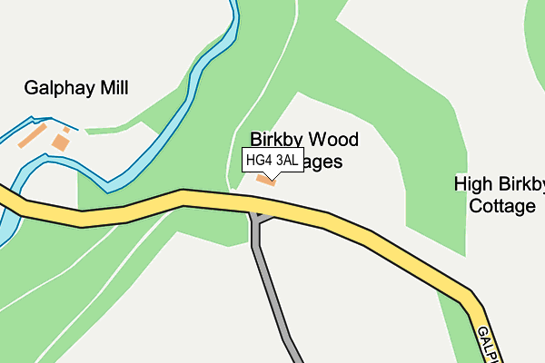 HG4 3AL map - OS OpenMap – Local (Ordnance Survey)