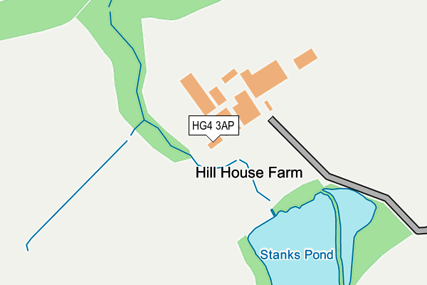 HG4 3AP map - OS OpenMap – Local (Ordnance Survey)