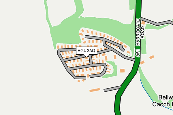 HG4 3AQ map - OS OpenMap – Local (Ordnance Survey)